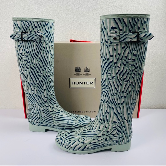 Hunter Shoes - Hunter Refined Tall Boots Coral Print